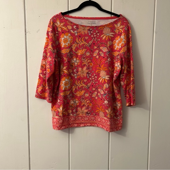 Floral Magenta and Orange Women's Top - Picture 1 of 3